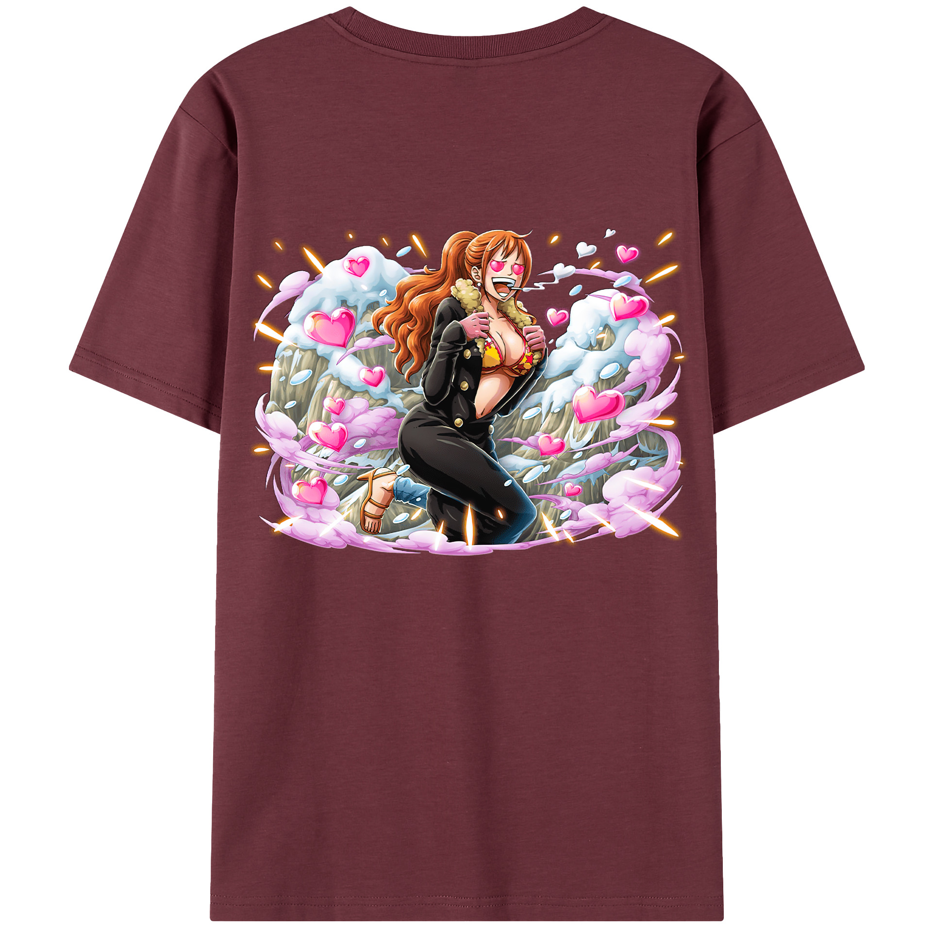 ワンピース ナミ ONE PIECE Nami 綿100％半袖Tシャツ（背面プリント）